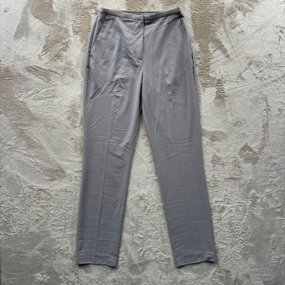 H&M Dess Pants Women's Size 2 Gray Straight Leg High Waist